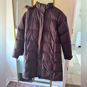 Trench puffer coat